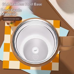 Tasse isotherme portable en acier inoxydable 316 de qualité alimentaire sans BPA avec infuseur, paille et poignée pour café, lait et bureau - Product Image 5