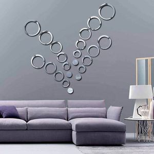 <b>Acrylic</b> Circle <b>Mirror</b> Wall Stickers Removable <b>Mirror</b> Wall Decals DIY Round Dots Wall Decoration Murals for Home Bedroom Decor - Product Image 2