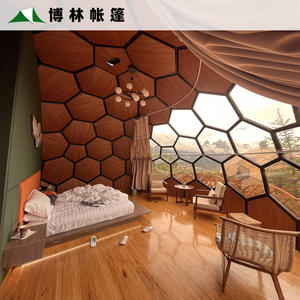 Tienda de campaña de hotel con forma de esfera, con filtro de luz roja, tipo panal, para alojamiento B&B en zonas turísticas, con vista panorámica y habitación de cristal con vista a las estrellas - Product Image 4