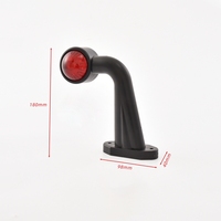 Feu de gabarit LED 12-24V homologué E-mark ECE, rouge et blanc, avec bras en caoutchouc, pour camion, remorque, poids lourd