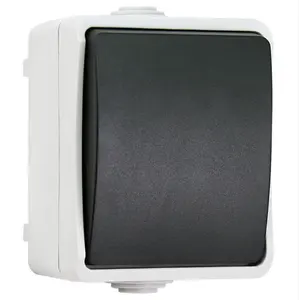 Interruptor de parede para banheiro, à prova d' água ip44, 1 gang, controle único, interruptor à prova de respingo