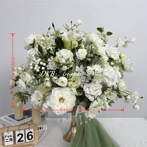 Boules de fleurs artificielles en soie réalistes DKB, centres de table pour mariage, décoration de table, grandes tailles, fête, maison, fleurs pour la fête des mères - Product Image 2