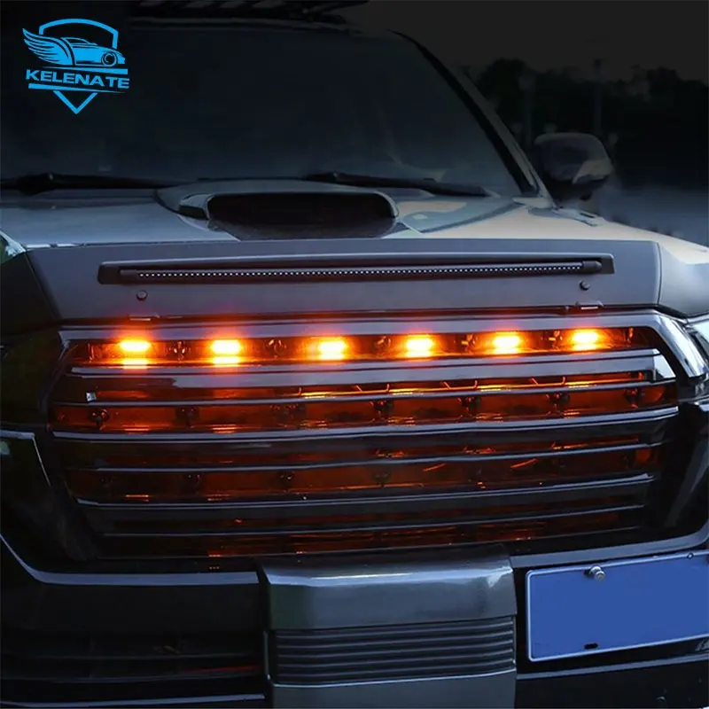 Fabriek Aangepaste Groothandel Auto Decoratie Geel Rijlicht Auto Led Waarschuwingssignaal Verlichting Voor Suv Grill Led Licht