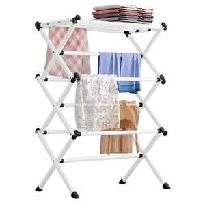 Cintre de séchage pliable en plastique, pivotant à 360 degrés pour vêtements, permettant de gagner de l'espace, support de séchage pliable - Product Image 3