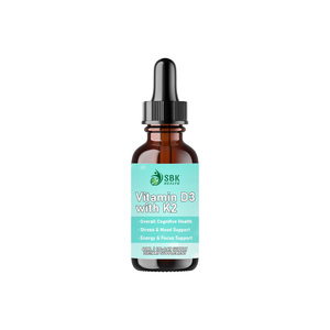 Best-seller : Vitamine D3 avec K2 en gouttes liquides, pour favoriser l'absorption du calcium et maintenir la densité osseuse. Complément alimentaire. - Product Image 1