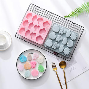 12 cavités écureuil chêne fruits feuilles citrouille <span class=keywords><strong>automne</strong></span> récolte thème Silicone moule cuisson chocolat gâteau moules sans BPA - Product Image 2