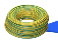 Cable Unifilar de Cobre Sólido de 16 mm² con PVC, Verde/Amarillo, Rollo de 100 m, Núcleo Único, 220 V, IP20, Cable de Alimentación Kebaolong para Iluminación