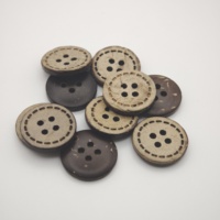 Boutons en coquille de noix de coco naturelle, ronds, gravés au laser, 2 et 4 trous, boutons à coudre, accessoires écologiques pour vêtements, décoration de vêtements