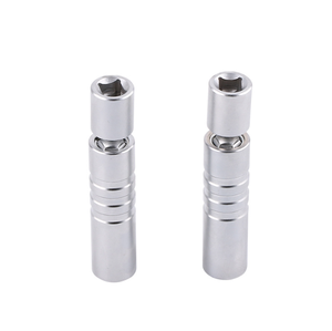 Prise de bougie d'allumage à paroi mince 3/8 pouces <span class=keywords><strong>12</strong></span> points Joint universel Prise de bougie d'allumage pivotante magnétique Outil de retrait de bougie d'allumage - Product Image 1