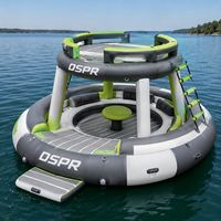 Plateforme flottante gonflable en EVA avec surface antidérapante, pont pneumatique en PVC Drop Stitch pour lac, océan, yacht, jet ski et fêtes