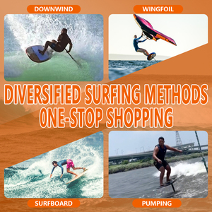 Lightweight 106cm Carbon Fiber Hydrofoil Surfboard Wood Grain Non-Motorized Board for Ocean Water <b>Surfing</b> Includes Bag 106 Carbo - Product Image 4