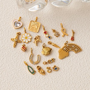 Pendentif en acier inoxydable arc-en-ciel soleil animal personnalisé planche <span class=keywords><strong>de</strong></span> surf charme bijoux résultats composants - Product Image 2