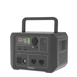 North America Hot Sale 600W Outdoor Hiking Portable Electric Rechargeable Solar Power Station