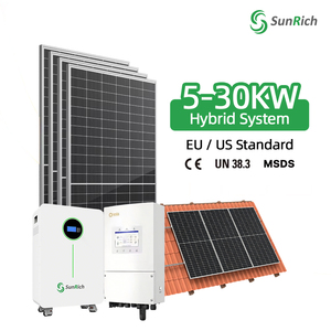 Sistema Solar de 5kw, Sistema Completo <span class=keywords><strong>Solis</strong></span>, <span class=keywords><strong>Inversor</strong></span> Híbrido de 16kw, Sistema Solar Híbrido de 10kw con Batería Lifepo4 - Product Image 1