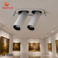 Plafonnier LED moderne en aluminium CE, spot encastré orientable, angle réglable, downlights COB intérieurs 7W 10W 18W 30W