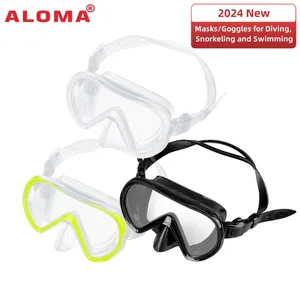 ALOMA 2024 şnorkel gözlük şnorkel maske dalış gözlük düşük hacimli çerçevesiz tüplü dalış maskeleri yetişkin için