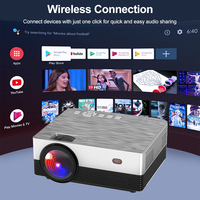 Mini projecteur LCD portable à prix d'usine, mise au point automatique, correction de la distorsion trapézoïdale, Android WIFI 4K LED, vidéo, home cinéma, projecteurs intelligents