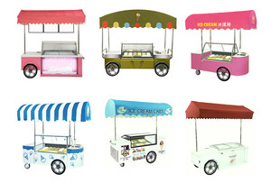 SHINEHO di alta qualità elettrico Mobile supermercato spingere carrello gelato cibo camion rimorchio per la vendita - Product Image 6
