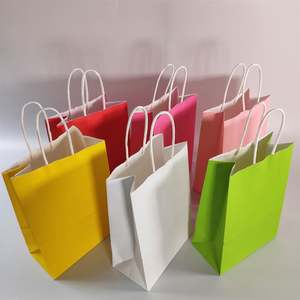 15*8*21cm Kraft Paper <b>Party</b> Favor <b>Bags</b> Bulk Rainbow Goodie Small <b>Gift</b> <b>Bags</b> with Handles for Kids Birthday Baby Shower Crafts - Product Image 2