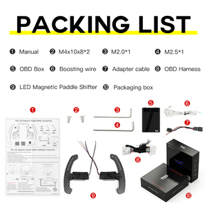 Palancas de cambio magnéticas de fibra de carbono TDD LED para Toyota Camry GR Corolla Yaris GR Avalon Rav4 Highlander - Product Image 6