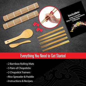 <span class=keywords><strong>Kit</strong></span> complet de fabricant de <span class=keywords><strong>sushi</strong></span> <span class=keywords><strong>traditionnel</strong></span> pour débutants Tapis à <span class=keywords><strong>sushi</strong></span> en bambou facile à utiliser pour la maison ou l'enseignement en classe - Product Image 3