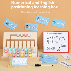 Boîte d'apprentissage de mouvements <span class=keywords><strong>math</strong></span>ématiques multifonctionnelle à double face Jeu interactif avec apprentissage de l'arithmétique et des lettres - Product Image 3