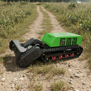 Lithium Iron Phosphate <b>Battery</b> Powered Remote Control Tracked Range Extended Electric Brush Mower with 180mm Ground Clearance - Product Image 6