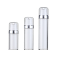 Bouteilles sous vide en plastique écologiques personnalisables de 15 ml/30 ml/50 ml avec inserts remplaçables, adaptées au reconditionnement des lotions
