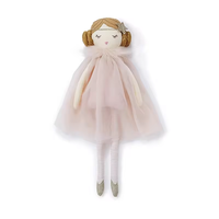 Robe blanche personnalisée poupée princesse en coton doux en peluche jouet mignon danseur de ballet pour enfants doublure en maille
