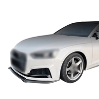 Lèvre de pare-chocs avant en ABS noir brillant et motif carbone, polie avec ruban adhésif, compatible avec Audi A5 S5 Sline F5 début 2017-2020