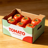 Klaar voor de winkel tomatenverpakkingen doos tray sterke waterdichte heavy-duty golfkartonnen groente verzenddozen