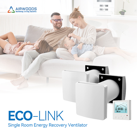 Recuperator Heat Recovery Ventilation 35M Wired Control Builds Clean Air Recuperator Remote Control Ceramic Energy Saving Erv
