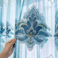 Rideaux Brodés Haut de Gamme Style Européen 3,1m pour Salon de Luxe Du Sol au Plafond, Occultants et Décoratifs Inclus