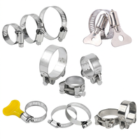 Lot de colliers de serrage réglables en acier inoxydable 304 de type américain pour radiateur, fabrication taïwanaise, vente en gros