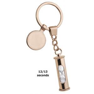 Llavero Eco Box Rose Gold Hourglass con temporizador de vidrio y cadena para llaves y bolsos - Product Image 2