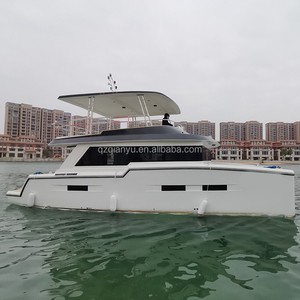 Catamarán de Lujo de 12m, Lancha Rápida de Fibra de Vidrio de 40 pies con Flybridge, Motor Doble de 150HP <span class=keywords><strong>para</strong></span> Turismo y Fiestas en Alta Mar - Product Image 2