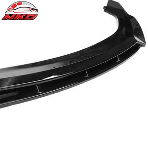 Lèvre de pare-chocs avant compatible avec Honda Civic 2019-2021, style IKON V3, spoiler noir brillant, 2 pièces, pièces auto de haute qualité, kit carrosserie - Product Image 5