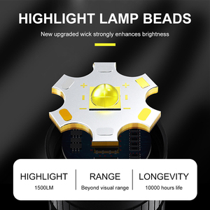 Boruit Nhà Máy Công Suất Cao Nhôm Kính Thiên Văn Zoom LED Sáng Đèn Pin Có Thể Sạc Lại Với Săn Bắn Từ Torch Ánh Sáng - Product Image 2