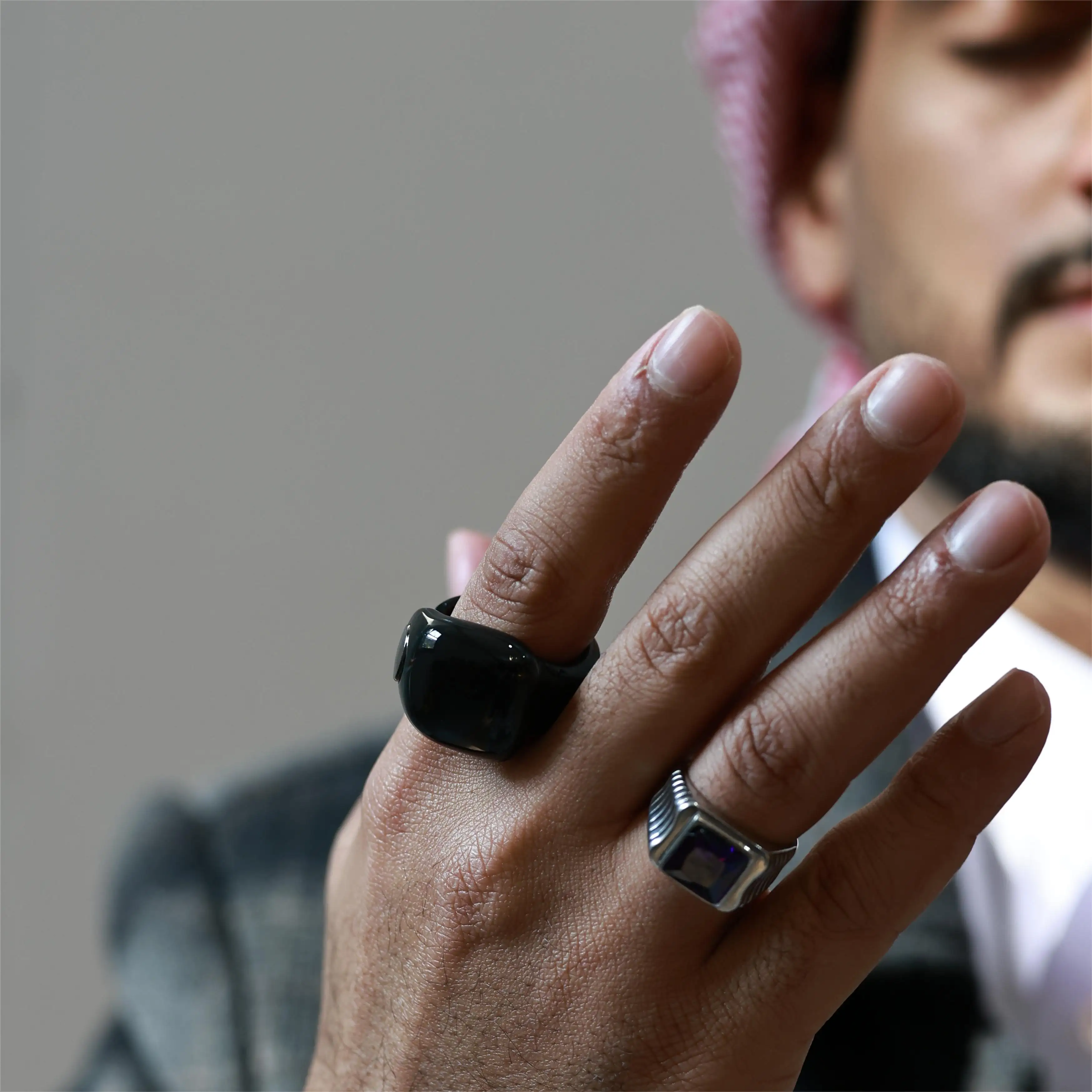 Alliage de style musulman compteur de tasbih numérique rappel de prière iqibla zikr anneau pour musulman intelligent anneaux avec réveil azan