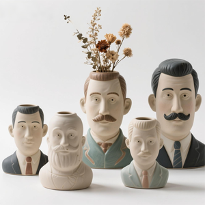 Vase en <span class=keywords><strong>céramique</strong></span> personnalisé de musicien africain - Décoration d'intérieur OEM/ODM avec accents d'instruments, variations de poses dynamiques - Product Image 5