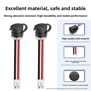 Conector Hembra Tipo-C Roscado de Fábrica <span class=keywords><strong>Omei</strong></span> A1-187 a Terminal 2.0 con Tapa Antipolvo y Tuerca, IP67 Impermeable, Material PVC, Enchufe para Cable de Alimentación - Product Image 2