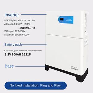 Sistema de Almacenamiento de Energía Solar <span class=keywords><strong>Fotovoltaica</strong></span> Doméstico de 5KW/10KW, Batería de Litio Ferrofosfato, IP65, Fuera de la Red, Apilamiento Vertical, Todo en Uno - Product Image 3