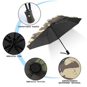 Parapluie pliable de voyage portable, nouveau design, vente en gros par le fabricant, personnalisable avec logo imprimé pour adultes - Product Image 3