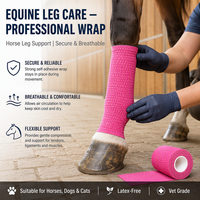Bandage Cohésif Élastique Auto-Adhésif Non Tissé Coloré OEM pour le Soutien des Blessures Sportives et les Soins des Plaies d'Animaux (en Rouleaux)