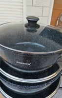 Usine 6 pièces 32 + 36 + 40cm granit antiadhésif batterie de cuisine grande taille en alliage d'aluminium verre marmite ensemble batterie de cuisine