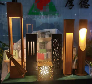 ארוך טווח פלדה חלוד תאורה חיצונית תיבת גן מנורת אור קורל קורל פלדה אור - Product Image 6