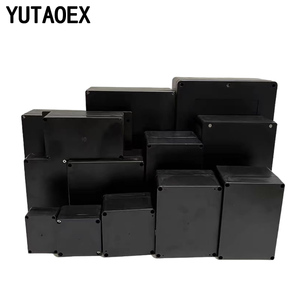 صندوق توصيل كهربائي خارجي مقاوم للماء من البلاستيك الأسود ABS للمشاريع الكهربائية - Product Image 1