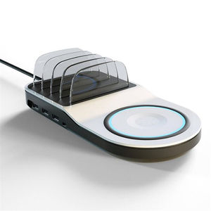 Station de charge multifonctions universelle <span class=keywords><strong>portable</strong></span> multi-USB personnalisée Station de charge rapide sans fil pour téléphone <span class=keywords><strong>portable</strong></span> intelligent 4 ports - Product Image 5