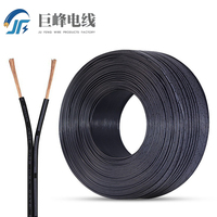 Cable Plano Paralelo Negro con Franja Blanca, Calibre 2468 26/24/22/20/18 AWG, Cable Paralelo de 300V 105 ℃   Cable de Conexión Aislado de PVC