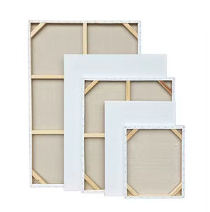 Wholesale Custom Size White Blank Cotton Stretched Pine Wood <b>Frame</b> 15/16mm Thickness Professional Artist Painting <b>Canvas</b> - Product Image 2